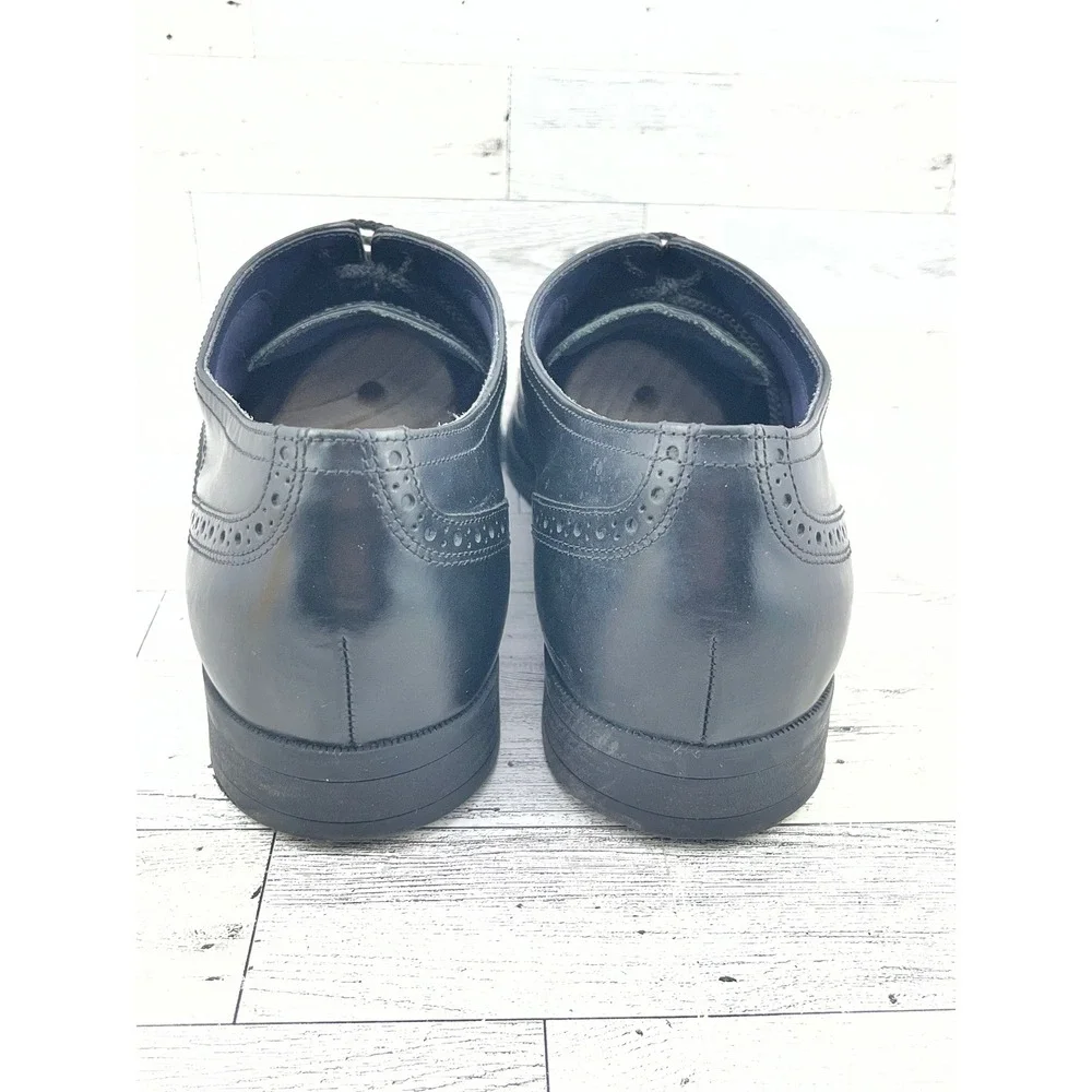 Cole Haan Grand.OS Signature Men Black‎ Leather Cap Toe Brogue Oxford Shoes 12M